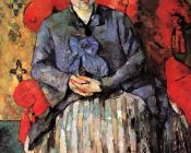 保罗塞尚 - Potrait of Mme Cezanne in Red Armchair